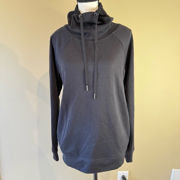 GAIAM Pullover Funnel Neck Black Long Sleeve Sweater Women’s - Picture 2 of 11